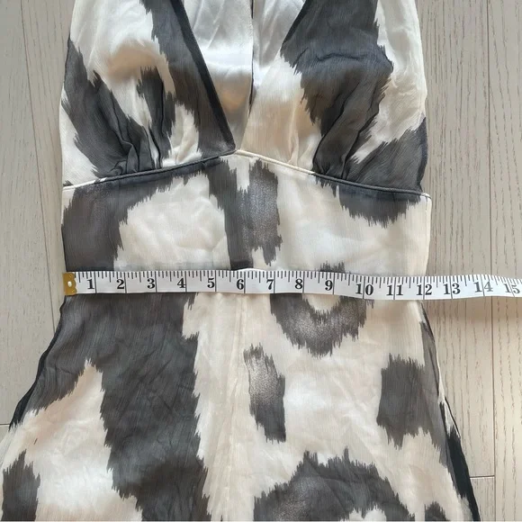 Tommy Hilfiger Special Edition 100% Silk Ikat Print Keyhole Back Midi Dress - Picture 15 of 17